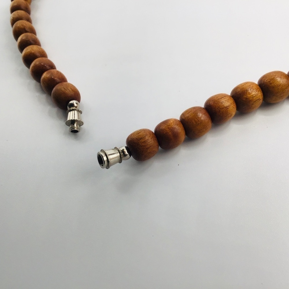 VTG Statement Necklace Wood Animal African Safari Zebra Beads Jungle Retro - Picture 8 of 9